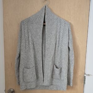 Abercrombie & Fitch Gray Women's Cardigan, Cable Knit Detail, S, GUC, Casual